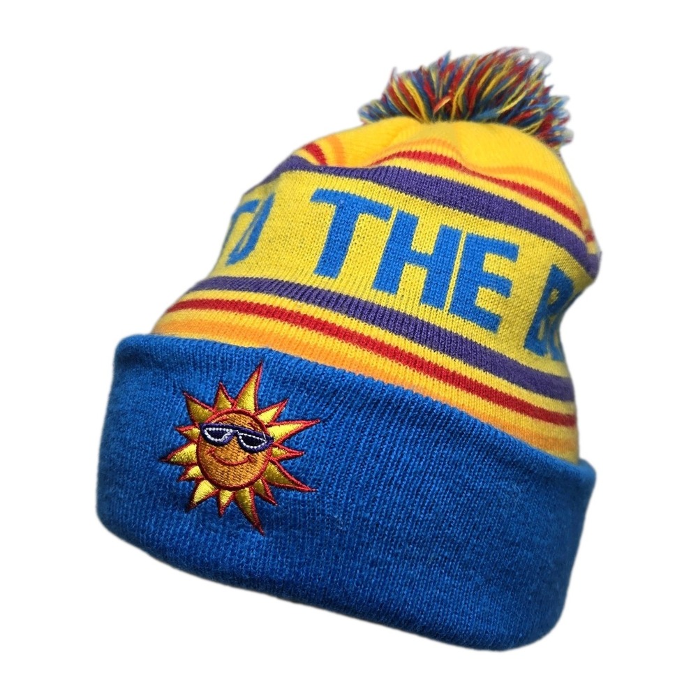 Boco Gear Hat Beanie Back To The Beach Pom Colorful Embroidered Ski Cold Weather